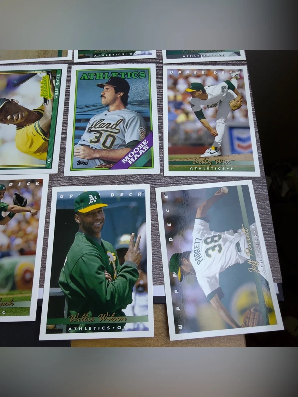Oakland Athletics Vintage Baseball Card Lot Upper Deck Topps Fleer (24)